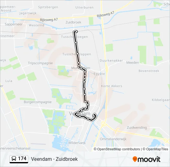 174 Bus Line Map