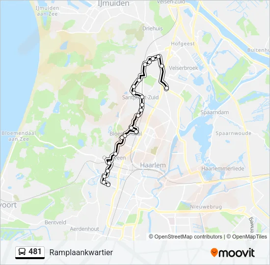 481 Bus Line Map
