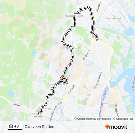 481 Bus Line Map