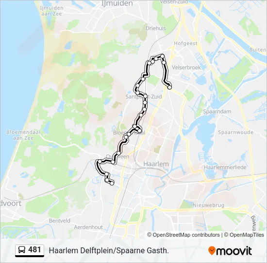 481 Bus Line Map