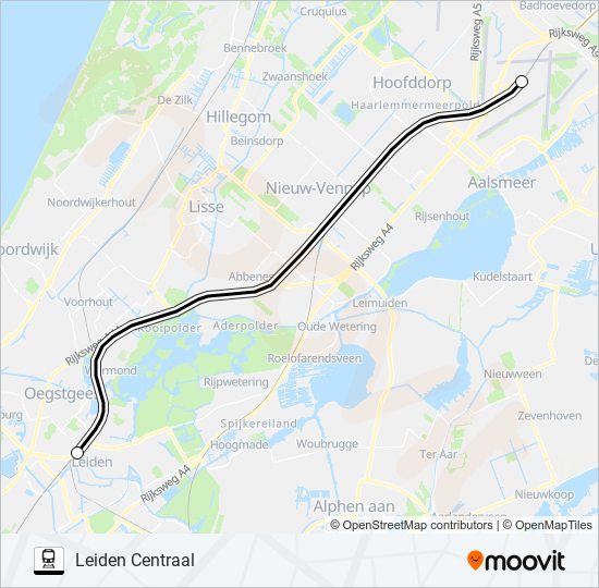 SNELBUS I.P.V. TREIN Train Line Map