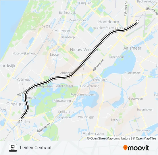 SNELBUS I.P.V. TREIN Train Line Map