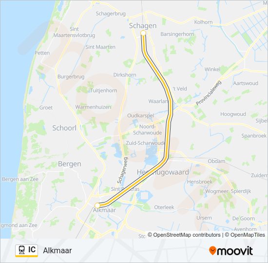 IC Train Line Map