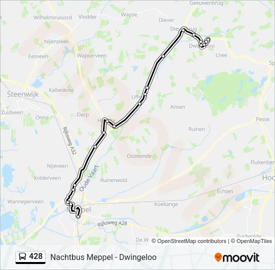 428 Bus Line Map