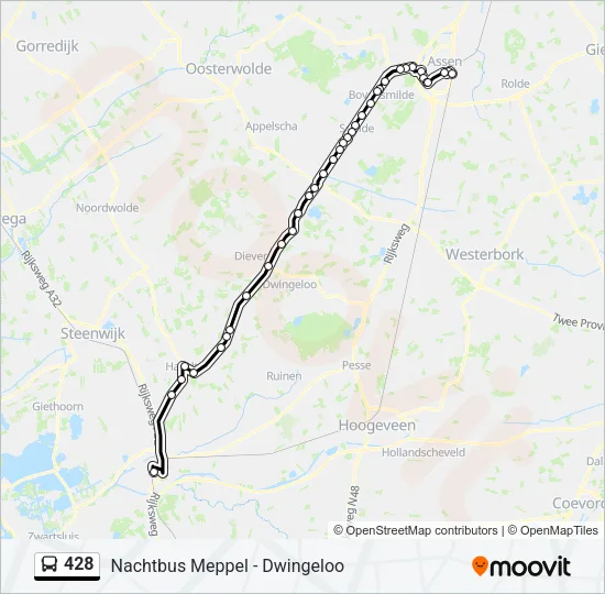 428 Bus Line Map