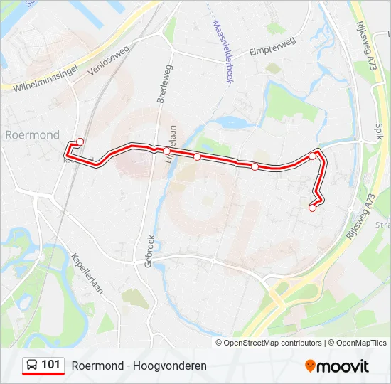 101 Bus Line Map
