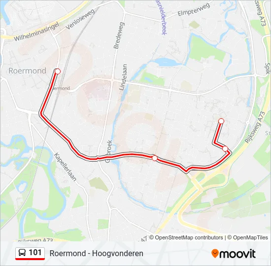 101 Bus Line Map