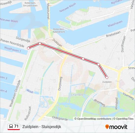 71 Bus Line Map