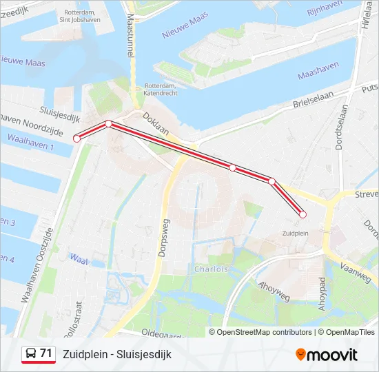 71 Bus Line Map
