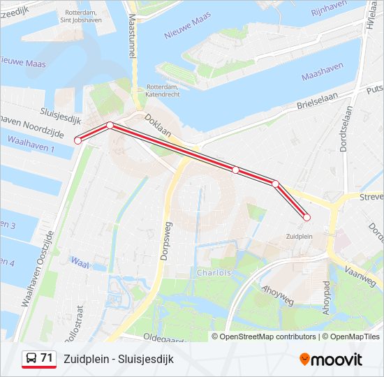 71 Bus Line Map
