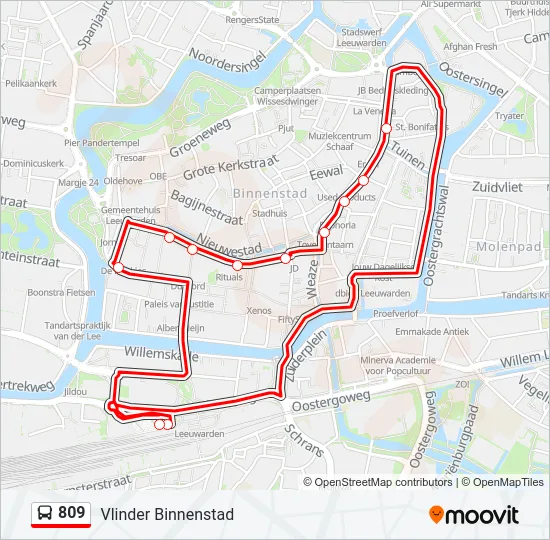 809 Bus Line Map