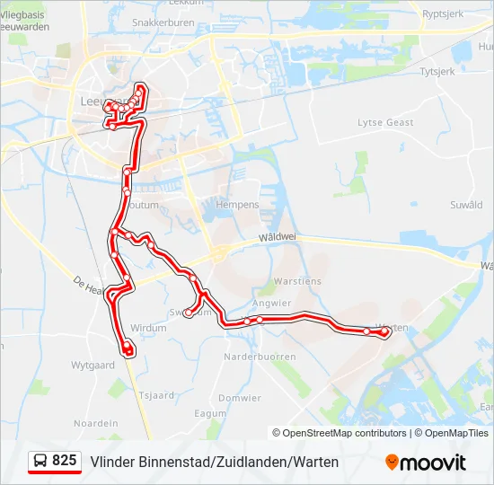825 Bus Line Map
