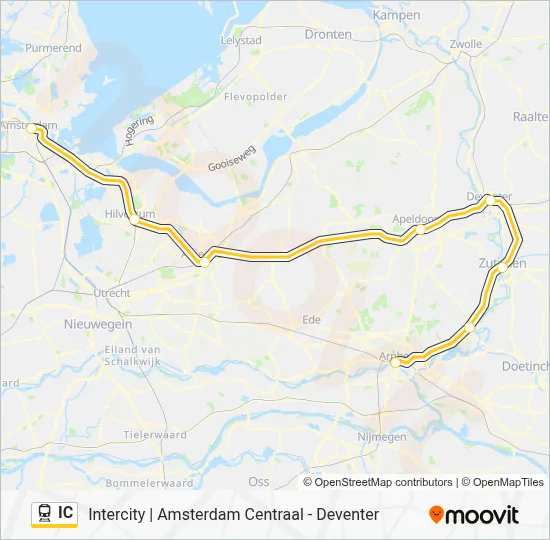 IC Train Line Map