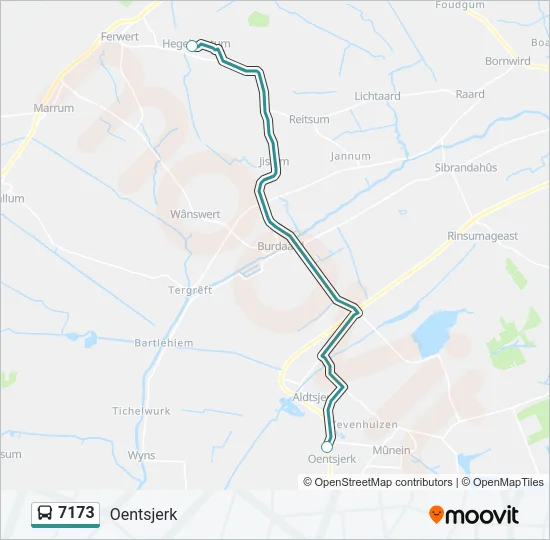 7173 Bus Line Map