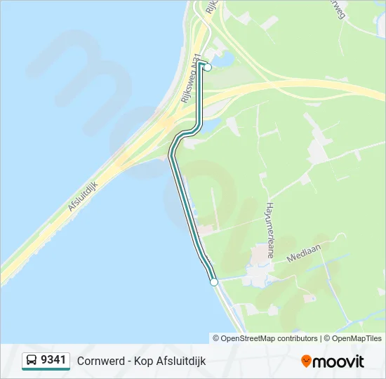 9341 Bus Line Map