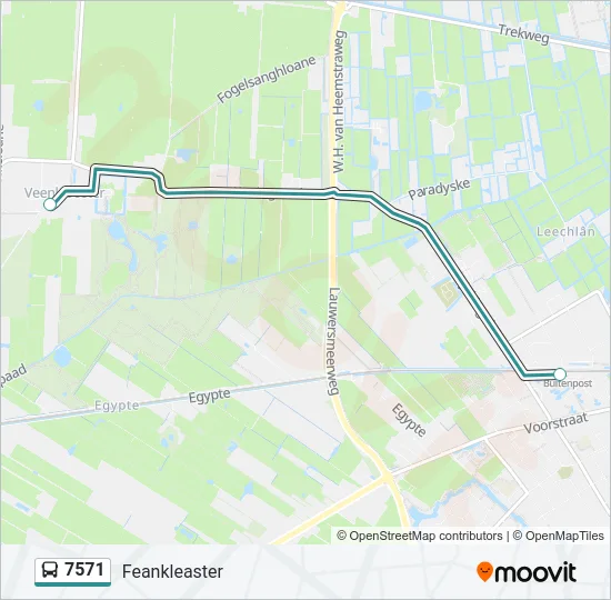 7571 Bus Line Map