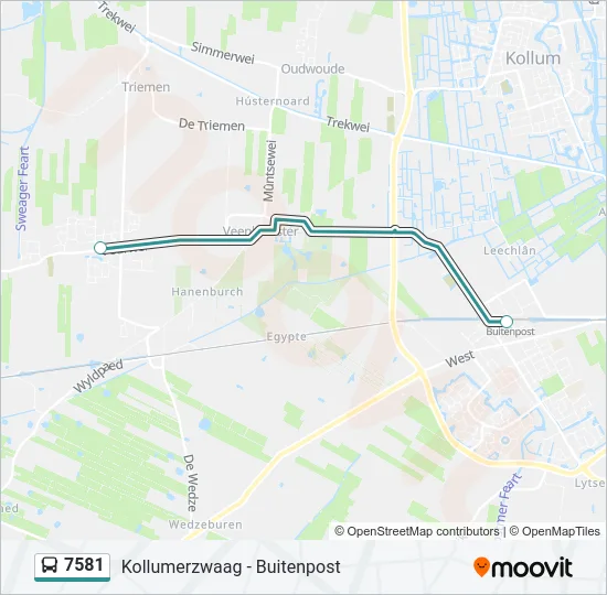 7581 Bus Line Map