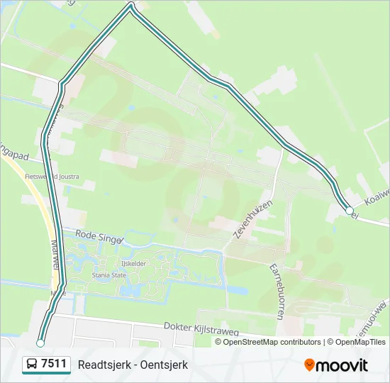 7511 Bus Line Map