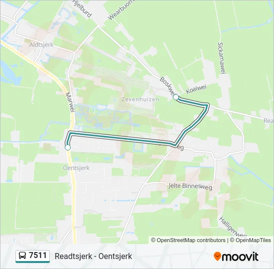 7511 Bus Line Map