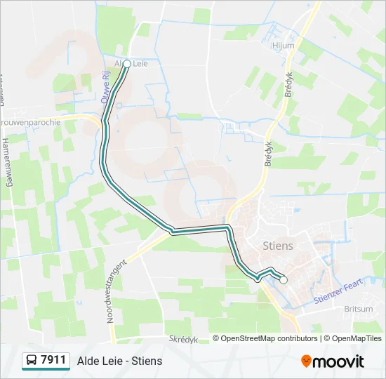 7911 Bus Line Map