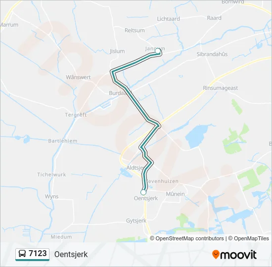 7123 Bus Line Map