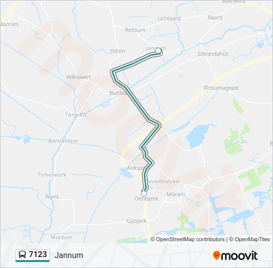 7123 Bus Line Map