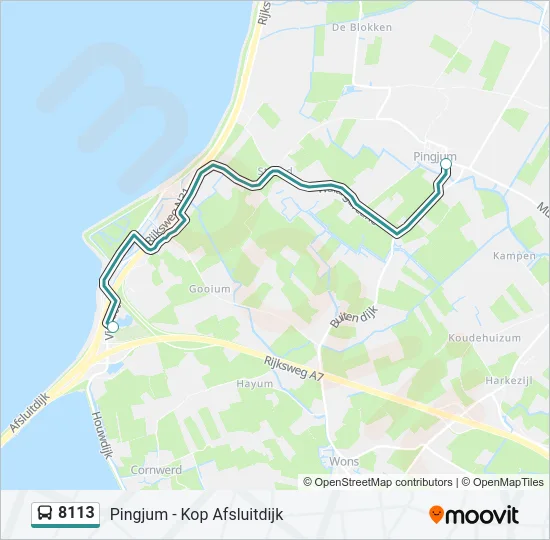 8113 Bus Line Map