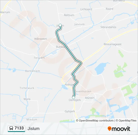 7133 Bus Line Map