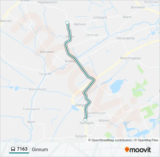 7163 Bus Line Map