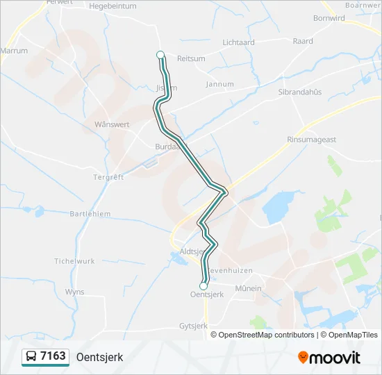7163 Bus Line Map