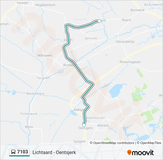 7103 Bus Line Map