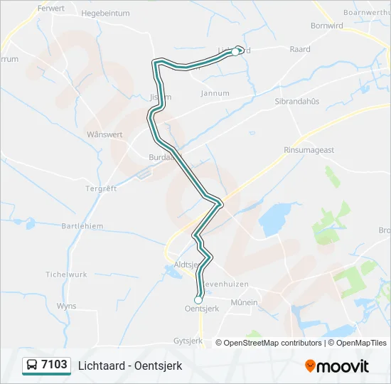 7103 Bus Line Map