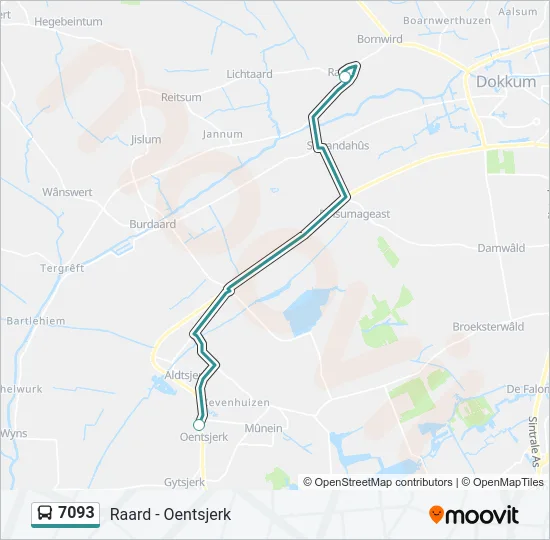 7093 Bus Line Map