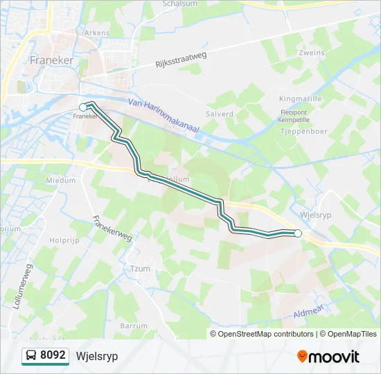 8092 Bus Line Map