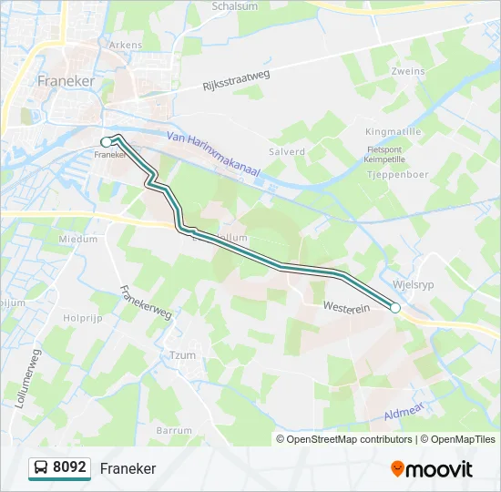 8092 Bus Line Map