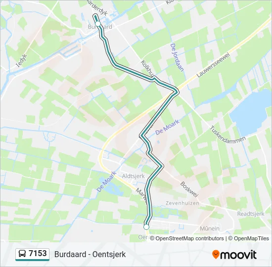 7153 Bus Line Map
