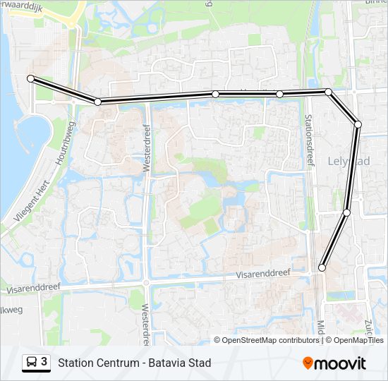 3 Bus Line Map