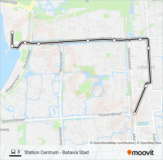 3 Bus Line Map