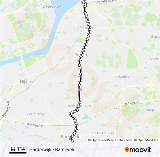 114 Bus Line Map