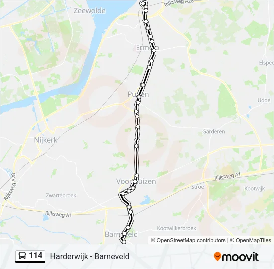 114 Bus Line Map