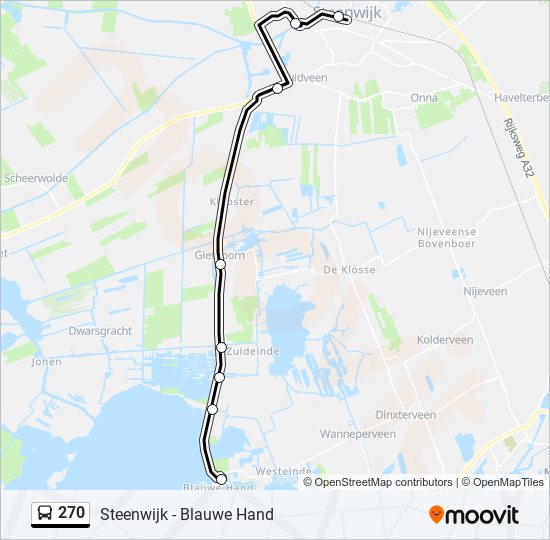 270 bus Line Map