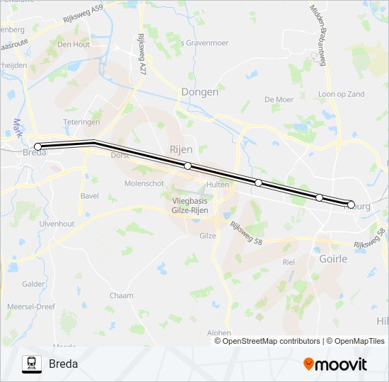STOPBUS I.P.V. TREIN Train Line Map