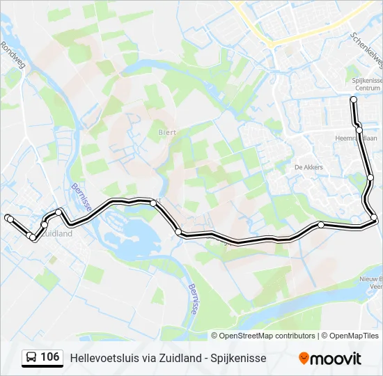 106 Bus Line Map