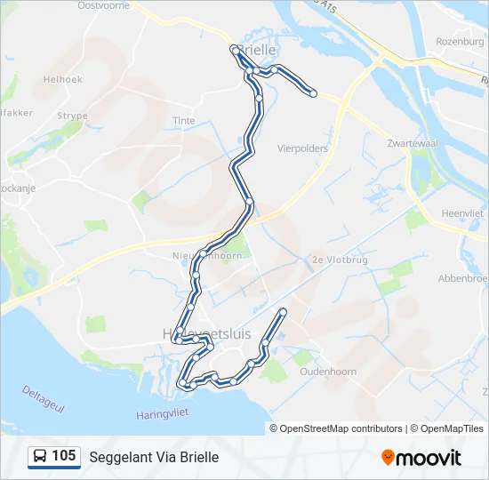 105 Bus Line Map