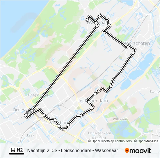 N2 Bus Line Map