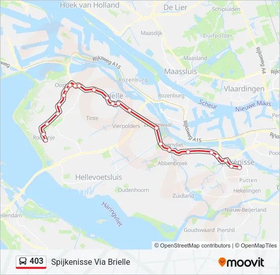 Bus 403 lijnkaart