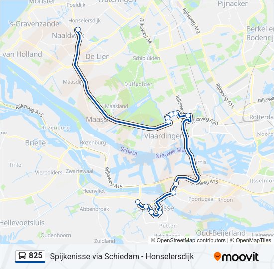 825 Bus Line Map