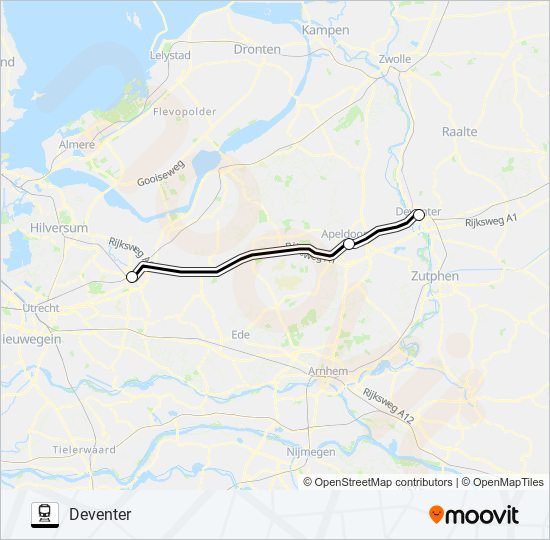 SNELBUS I.P.V. TREIN train Line Map