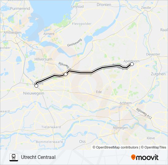 SNELBUS I.P.V. TREIN train Line Map