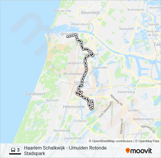 3 Bus Line Map